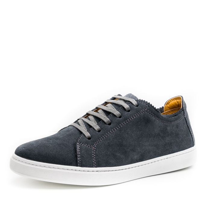 D'Urbano Baskets Basses en cuir Daim - Gris.