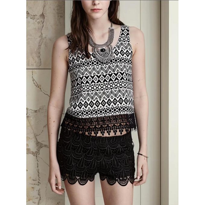 Débardeur Haut Dentelle H&m Dentelle Debardeur Noir H&m