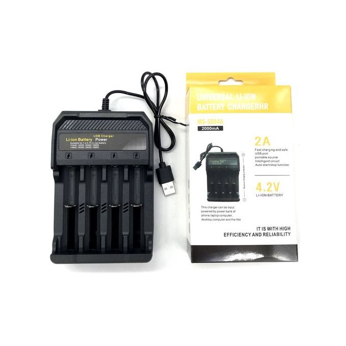 Acheter Chargeur de batterie universel à 2/4 emplacements, pour batterie au  Lithium Rechargeable 18650 18500 16340 14500 26650, adaptateur de charge  USB