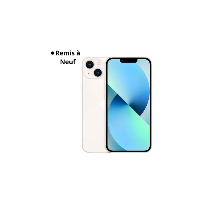 iPhone 13 128GB Lumière Stellaire 6,1" Starlight 5G A15 4Gb RAM - Remis à Neuf