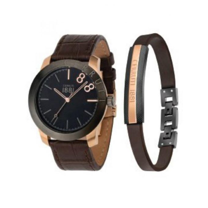 Cerruti 1881 Montre Lagonegro Cerruti 1881 Et Son Bracelet Assorti Marron جوميا المغرب