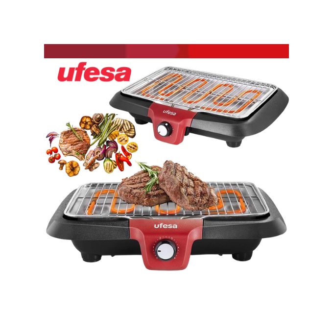 product_image_name-Ufesa-Barbecue Électrique, 2300W, Surface 38x24cm, Arrêt Automatique-1