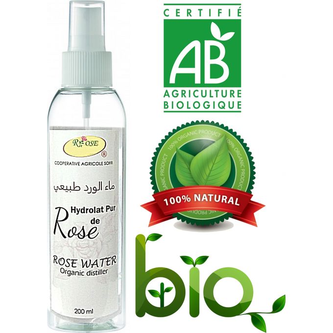 Rose Eau de Rose 100% Bio (anti-rides anti-age rafraichissant hydratant) 200ml