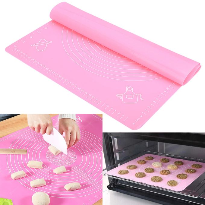 Generic Tapis de cuisson en Silicone anti- dérapant pour rouler la pâte à  farine حصيرة خبز سيليكون غير قابلة للانزلاق لللعجين