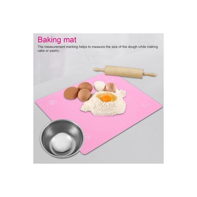 Generic Tapis de cuisson en Silicone anti- dérapant pour rouler la pâte à  farine حصيرة خبز سيليكون غير قابلة للانزلاق لللعجين