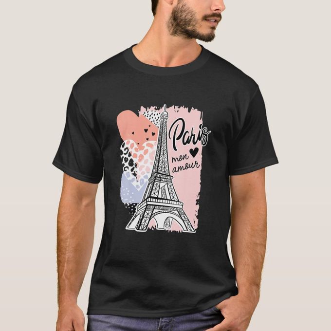 Generic Romantic Paris Mon Amour Paris My Love Eiffel Towe T Shirt a prix pas cher Jumia Maroc