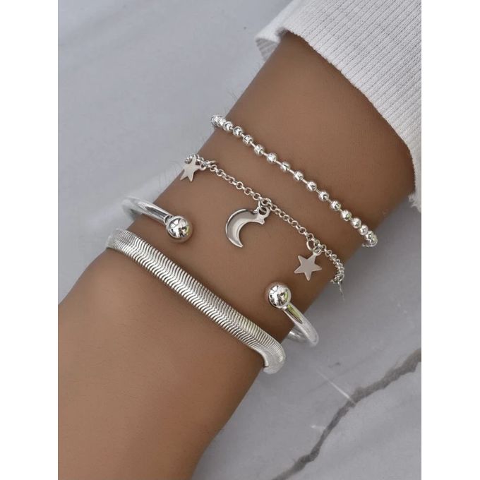 Bracelet femme chic avec lune / 4 pièces