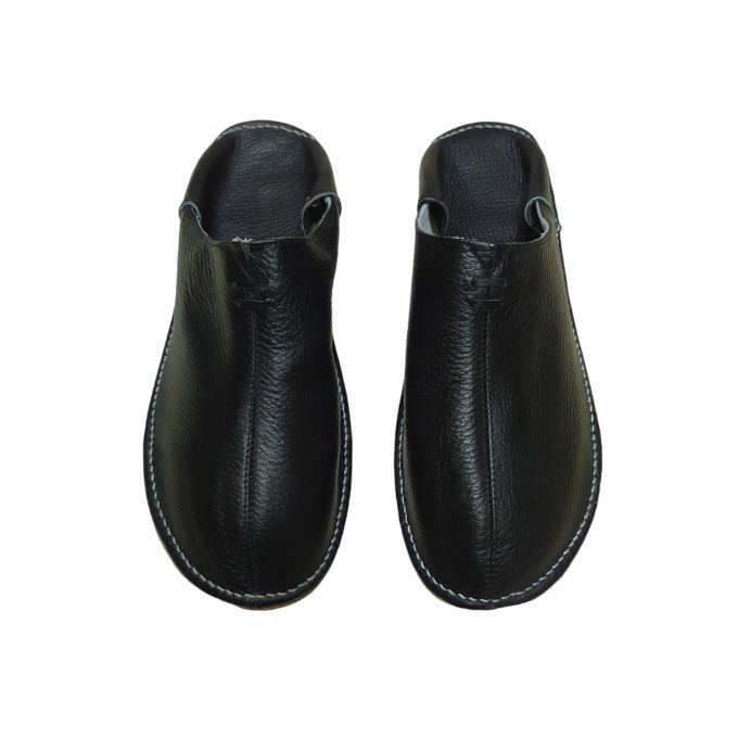 Babouche homme on sale cuir noir