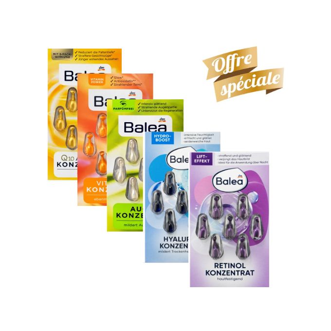 Balea Pack Capsules ampoule concentré pour le visage ( 5 × 7 capsules )