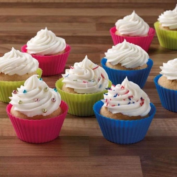 Generic Toop Moule à gâteau pour pâtisserie cupcake x12 fond de gateau en  silicone 12pcs à prix pas cher