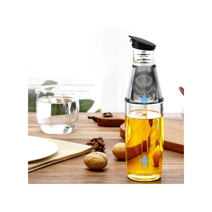 Aofa Distributeur d'huile et de vinaigre en verre 500 ml, distributeur d'huile  d'olive moderne avec étiquette de classification, large ouverture pour un  remplissage et un nettoyage faciles, bouteille d'huile en verre transparent