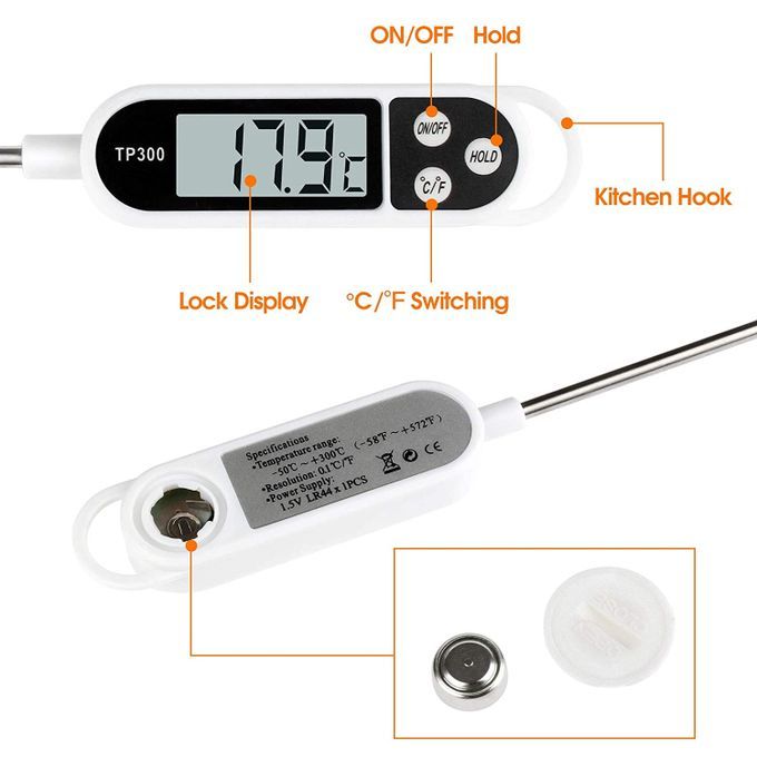 Therye.com numérique pour aliments, 300 ℃, sonde de température