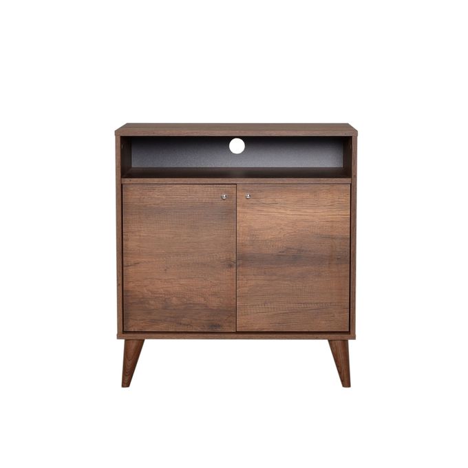 Kitea Meuble Multifonctions LONDON 2 Portes + Niche - Marron