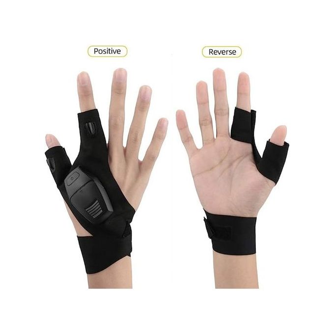 Generic Gants de lampe de poche rechargeables, sans doigts, éclairage LED à  prix pas cher