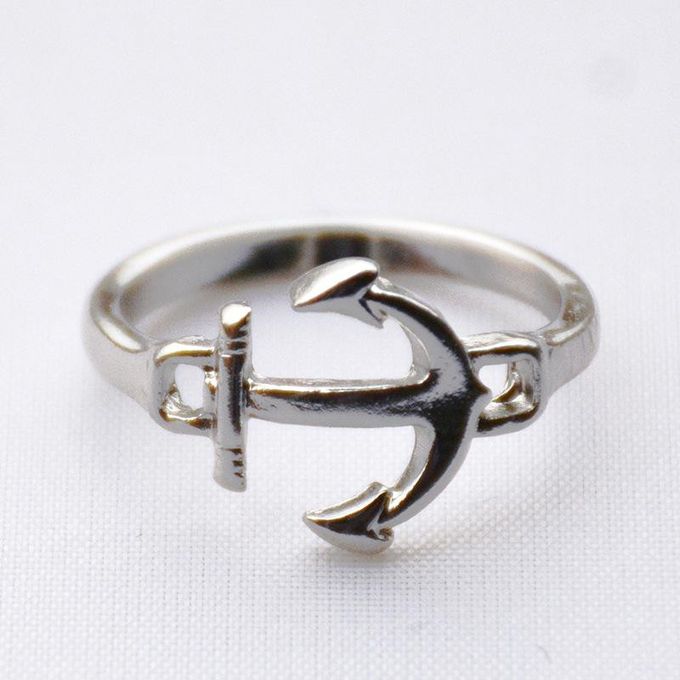 Generic Bague Ancre Marine Anneaux metal pour Homme et Femme Plaque Argent couleur a prix pas cher Jumia Maroc
