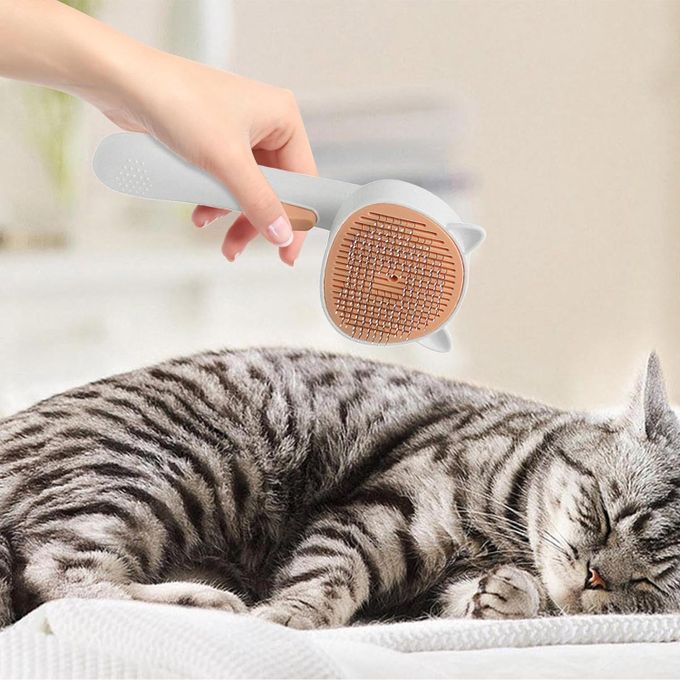 Generic Brosse toilettage autonettoyante pour chats et chiens, brosse de poils  animaux à prix pas cher