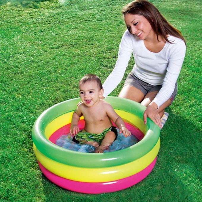 Bestway Piscine A Fond Rond Gonflable A 3 Couches Couches Couleur Arc En Ciel Brillant Pour Enfants 70cm X H24cm A Prix Pas Cher Jumia Maroc