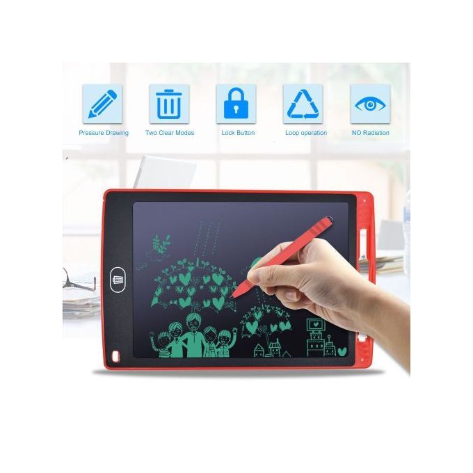 Tablette d'écriture LCD 8.5 pouces pour enfants rouge