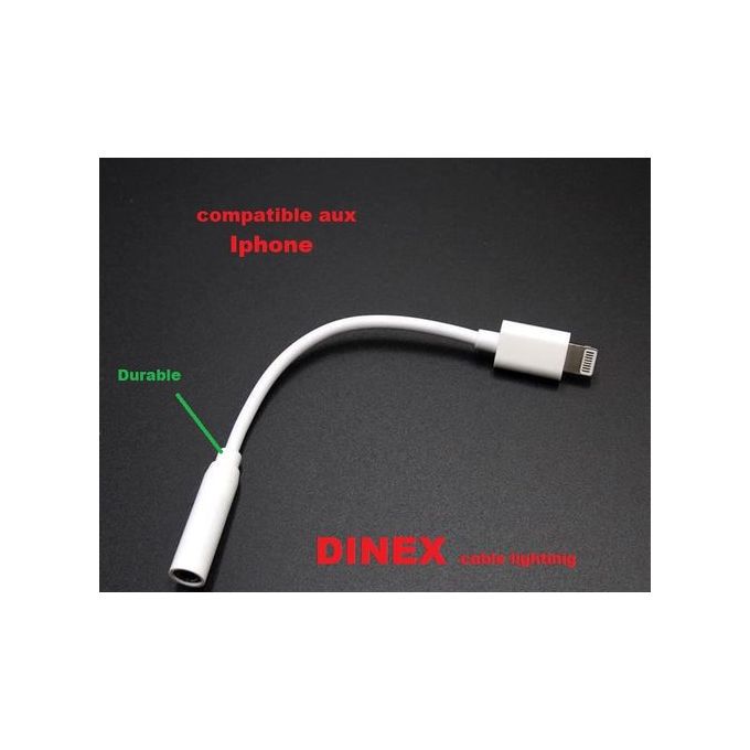 Adaptateur d'écouteurs AUX pour ios 11 12 13 14, adaptateur d