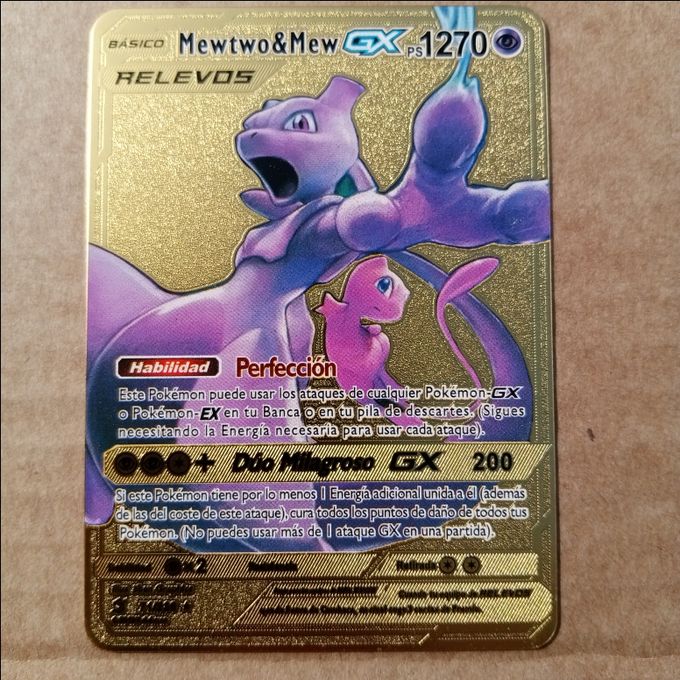 Pokemon CARTE POKEMON GOLD MEWTWO ET MEW GX 1270/METAL à prix pas