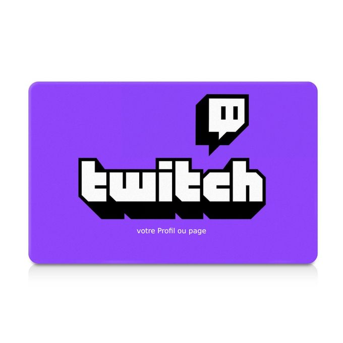 Carte NFC - QR - partager votre profile Twitch