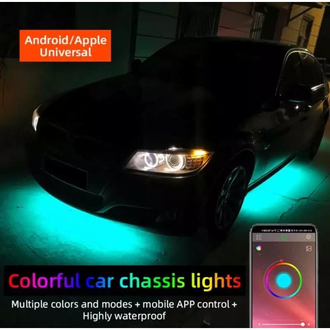 Lumières de châssis de voiture néon RVB, bande LED pour voiture