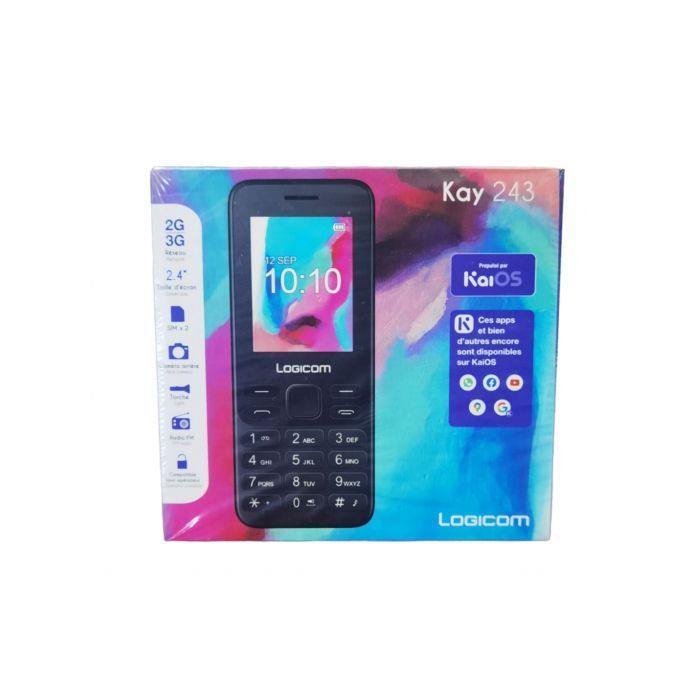 Logicom Telephone Le Kay 243 2.4 1400 mAh 3G FM 512 Mo (RAM), 4 Go (ROM) à  prix pas cher