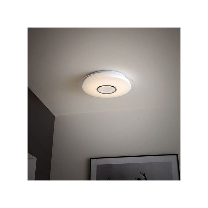 Plafonnier Design Vizzini Blanc Diam 40cm Led Intégré 25w économie Dénergie Garantie 2 Ans