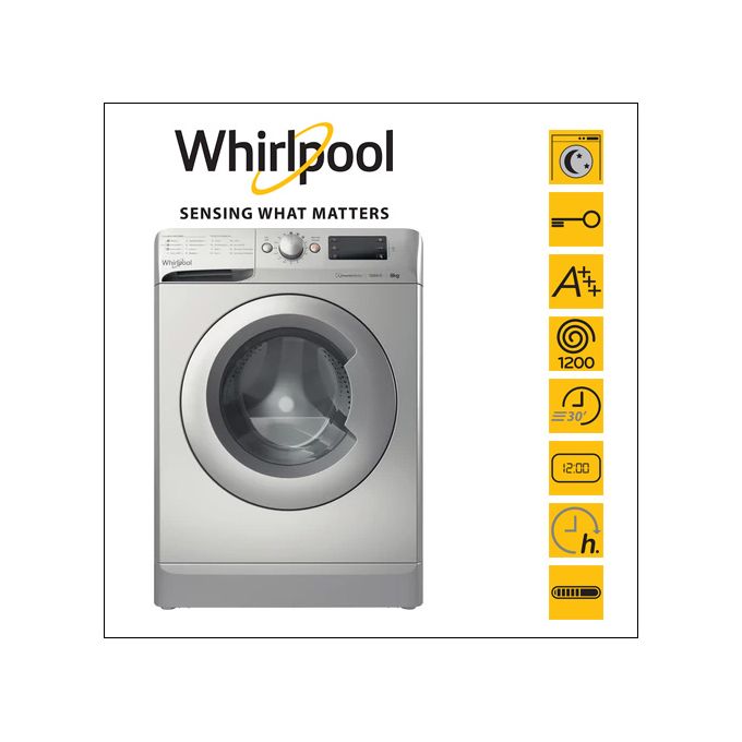 Lave-linge hublot posable 8kg A+++ 1200 tours - WMTE 8123 S NA