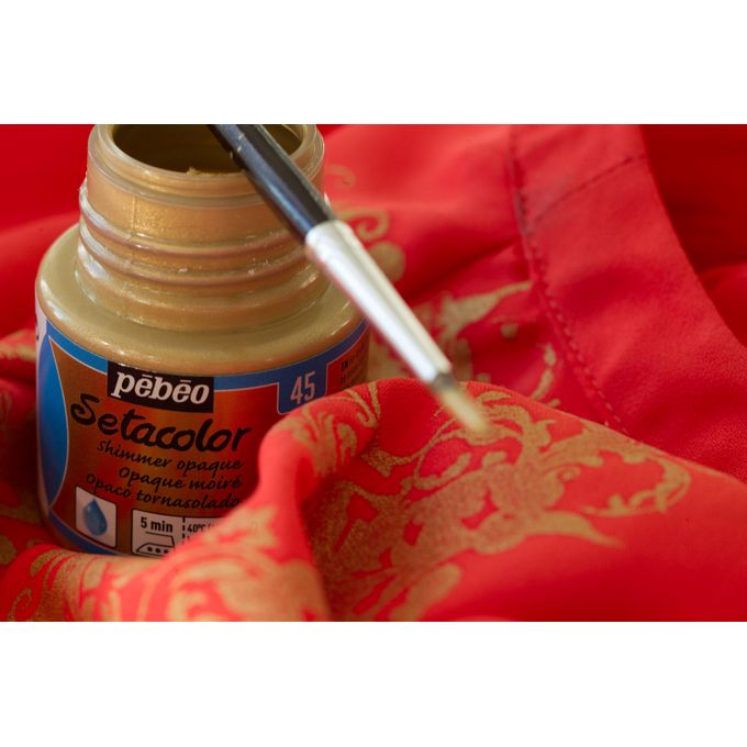 Peinture acrylique pour cuir - Setacolor - 45 ml - rouge profond - Pebeo - Peinture  textile