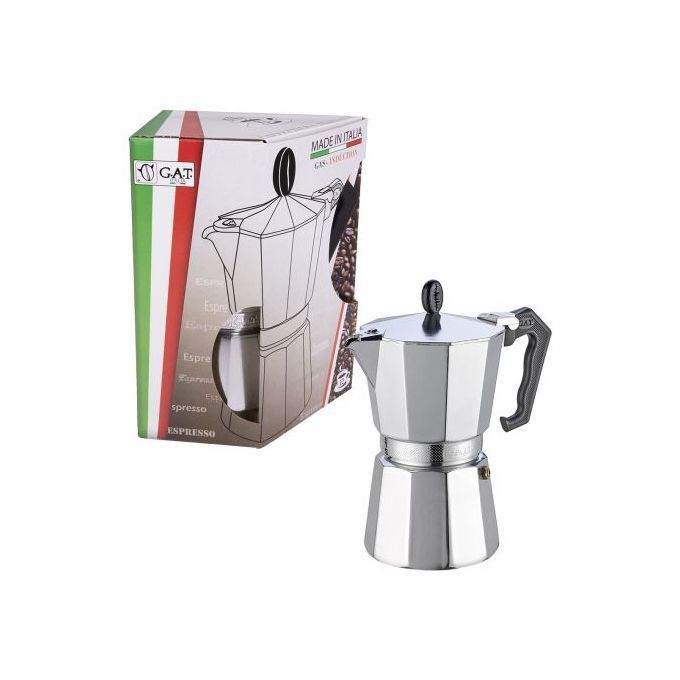 Fagor Tiramisu. La caffettiera Tiramisu è realizzata in alluminio extra spesso. Pomello e manici ergonomici realizzati in nylon molto resistente al tocco freddo. Guarnizione in silicone di alta durata