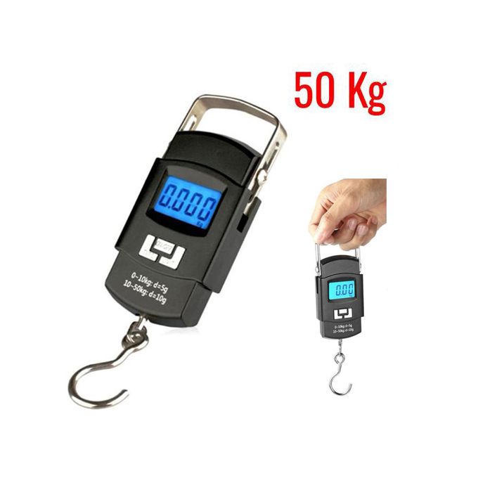 Pèse-bagages Portable - Jusqu'à 50 Kg / 110 Lb - Écran LCD Rétroéclairé - Pour Voyage