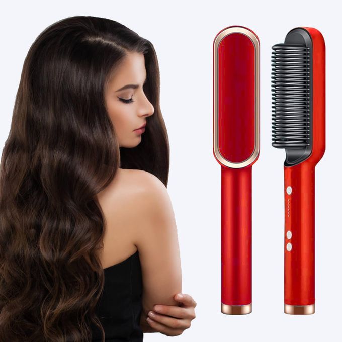 Generic Brosse à lisser électrique multifonctionnelle pour femme, peigne  chaud à prix pas cher