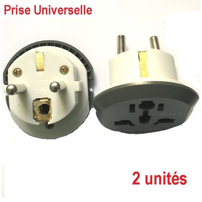 Adaptateur universel pour prise de voyage Schuko