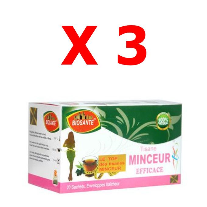 Biosanté 3 x Tisane régime perte de poids brule graisse coupe faim