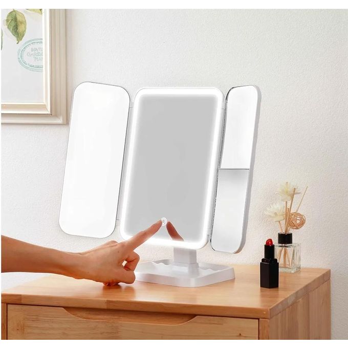 Miroir de table de maquillage de style européen pour coiffeuse double face ovale