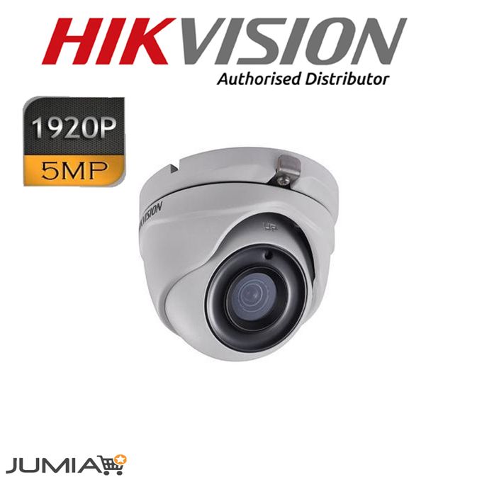 Hikvision Turbo HD DS-2CE56H0T-ITMF HD-TVI Caméra de vidéosurveillance avec Objectif Fixe 2,8 mm 5 MP , Meilleur Camera Dome 1920P