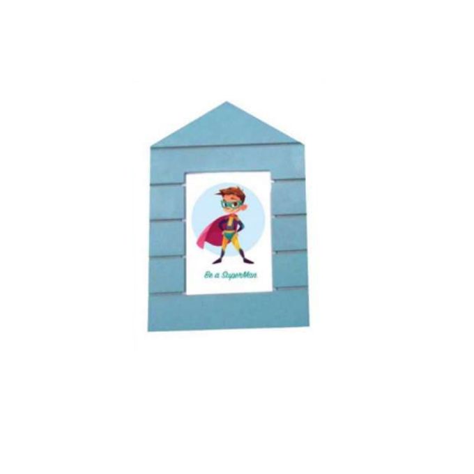 Cadre Photo En Bois thème maisonnette pour Enfant Garçon 32 X 22 Cm