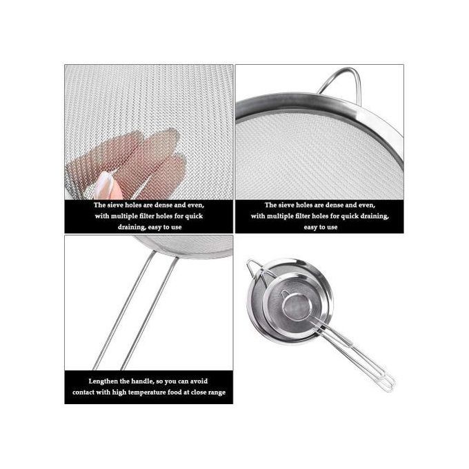 Generic 3 Pcs mini Passoires, Tamis INOX Maille Fine filtrer les poudres  farine & lait à prix pas cher