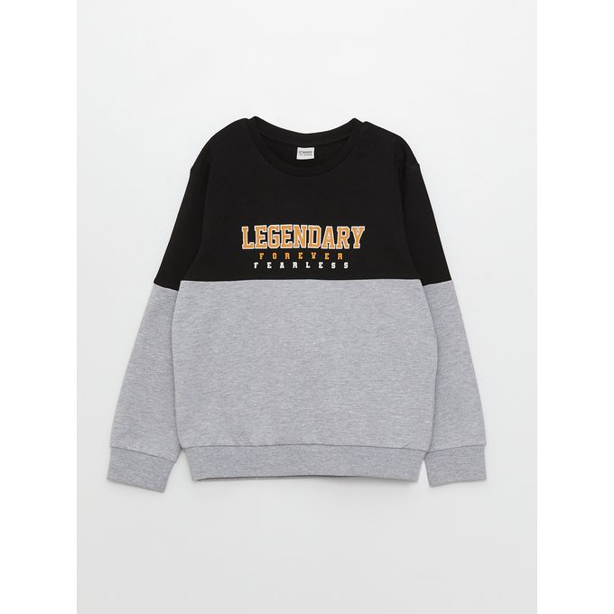 Lc Waikiki Sweatshirt pour garçon à col ras du cou et à manches longues imprimées