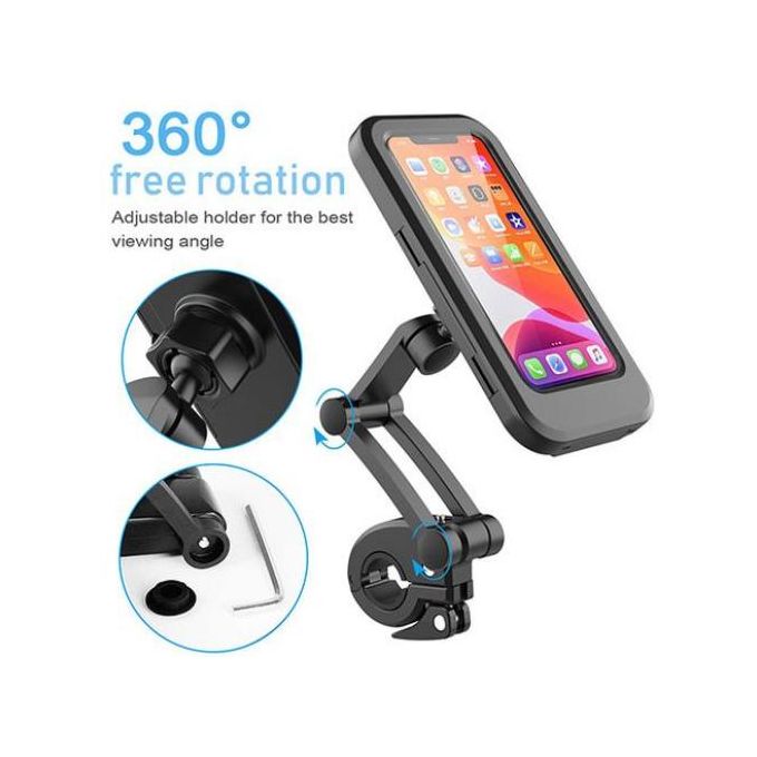 Generic Boîte étanche Support de Téléphone Portable 360° Rotation pour  Guidon de Vélo à prix pas cher