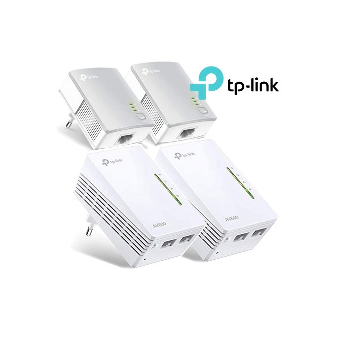 Kit de 4 CPL AV600 600Mbps - 2 CPL Wi-Fi + 2 CPL Cable TL-WPA4220 KIT