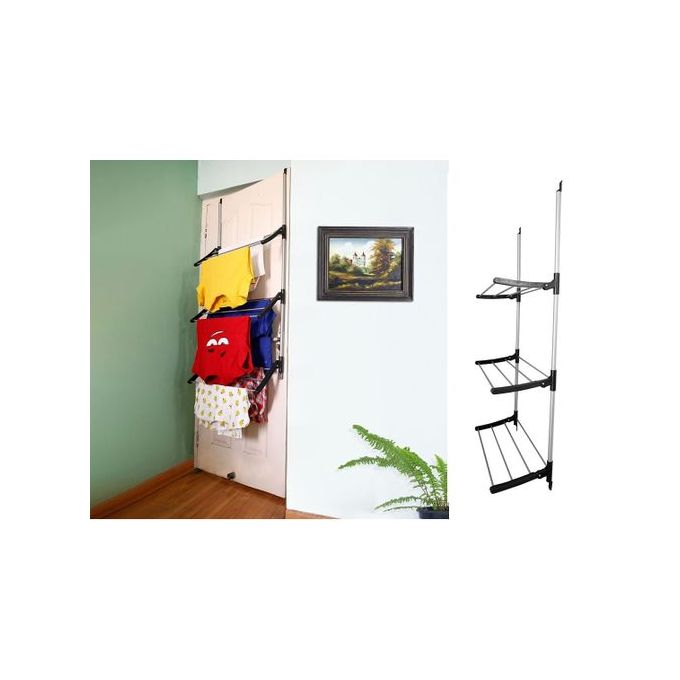Perilla Sèche-linge derrière la porte à 3 Étagère Pliable ,Laundry Dryer
