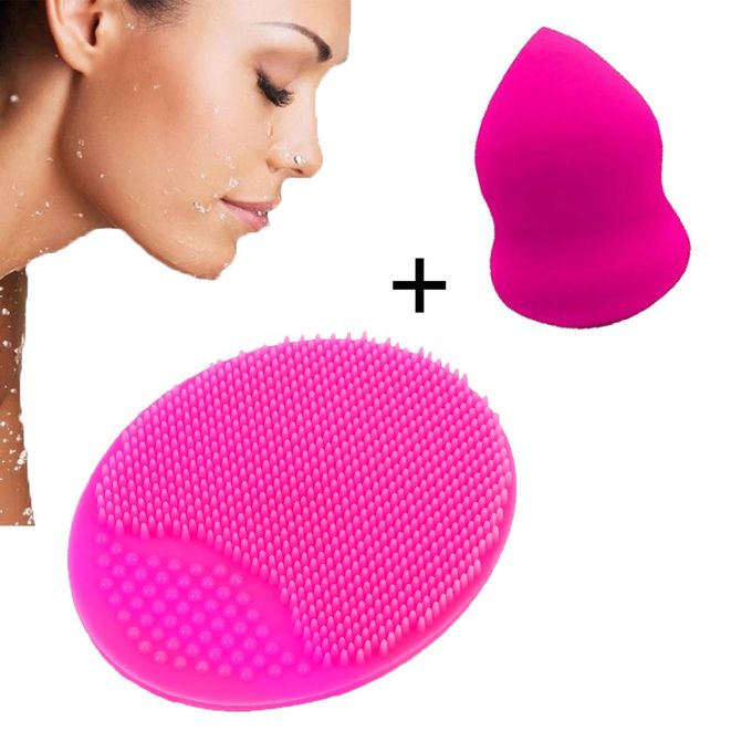 Sans Marque Brosse nettoyage silicone & 3 lames rasoirs & éponge beauty  blender à prix pas cher