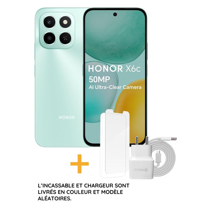Honor X6c Bleu – 256 Go 6 Go RAM – Caméra 50 MP et batterie