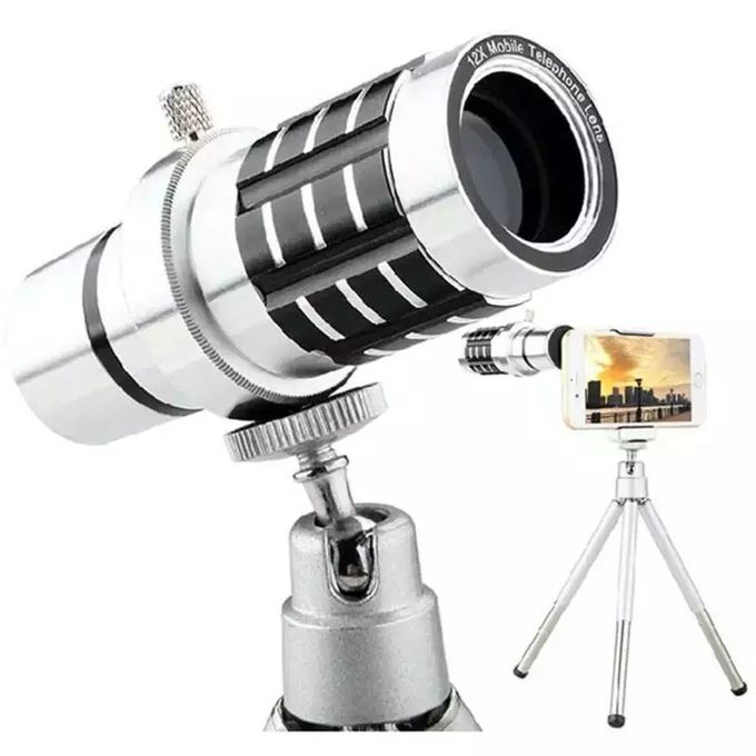 Generic Télescope universel HD avec trépied, Zoom ×18, haute transparence,  pour Smartphone, Support de caméra de téléphone portable à prix pas cher