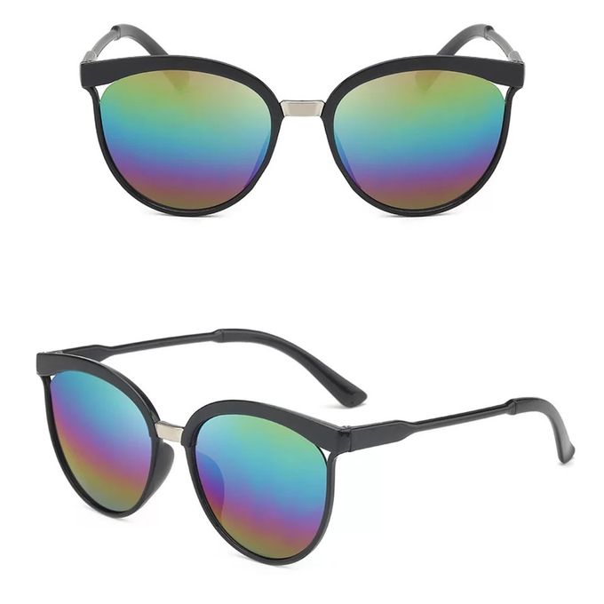 Compare Lunettes de soleil unisexes a grande monture de style coreen vert Price