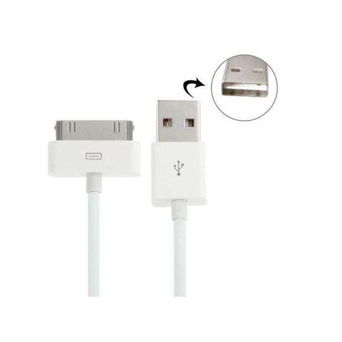 Generic 1m USB Double Sided Sync Data / Charging Cable, For iPhone