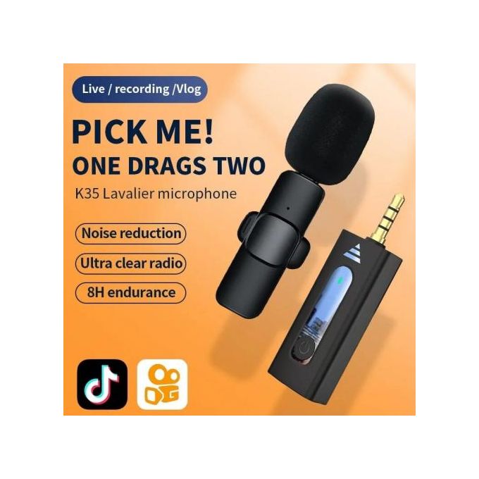 Generic Microphone sans fil compatible avec Smartphone camera DSLR