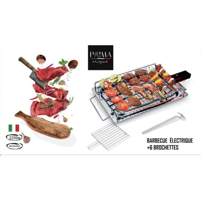 Prima Barbecue Electrique 2250w/6 Brochettes
